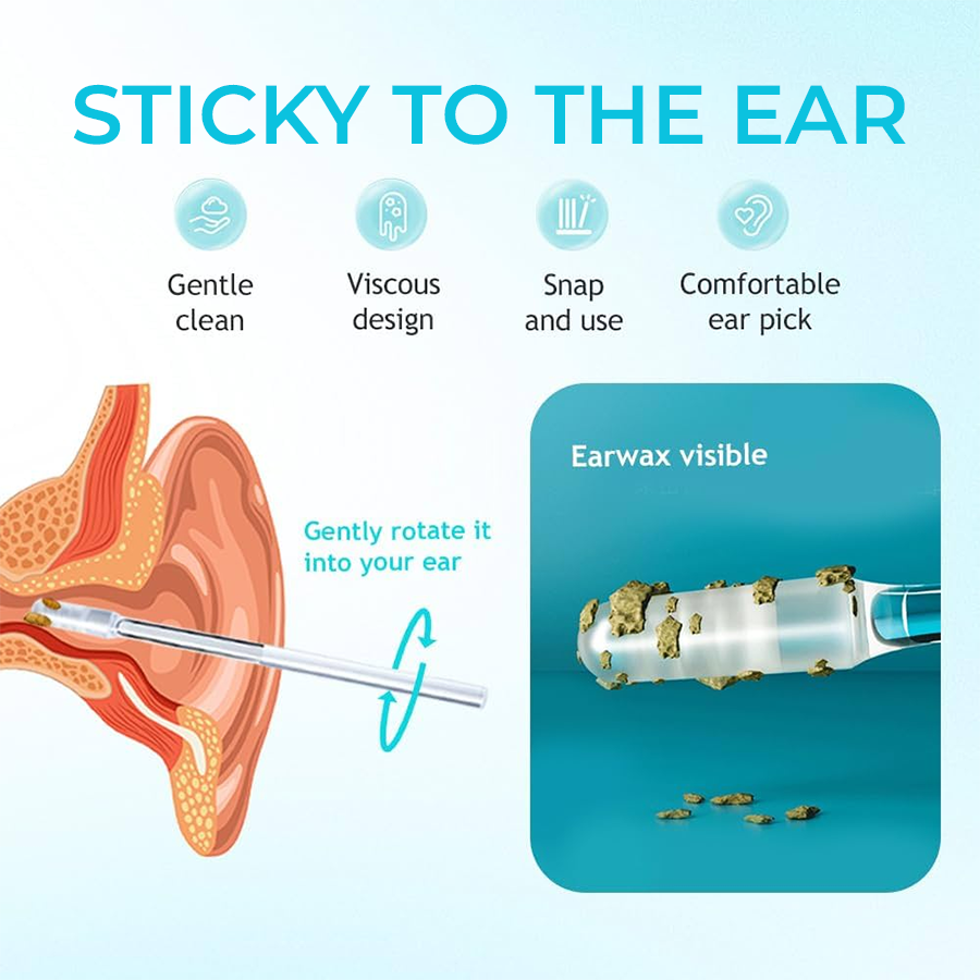 Sticky Ear Cleaning Sticks | Instantly Lifts Wax Out Without Pushing