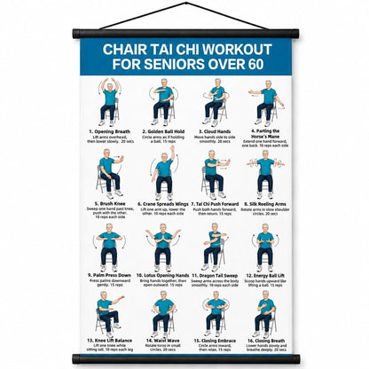 Tai Chi Workout Poster for Seniors