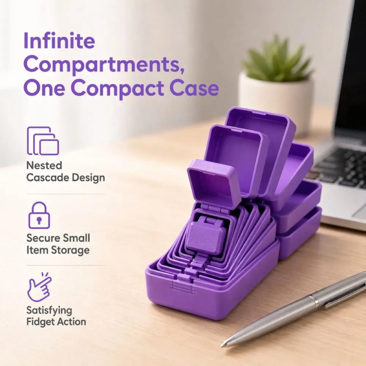 🎁6-Layer 3D Printed Nesting Surprise Box with Hidden Middle Finger