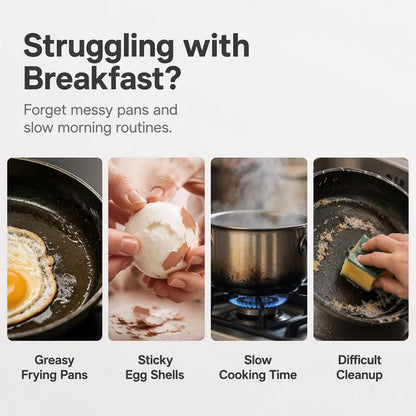 🥳2026 HOT SALE🥳💞50K+ SOLD! 🥗🎁 50% OFF! Microwave Egg Poacher——Dual‑cavity, non‑stick & easy clean. Healthier than frying – stock up & save! 🏠✅