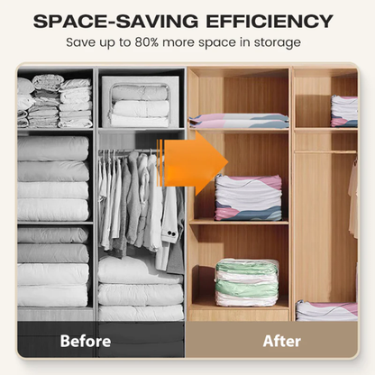 🥳💞50K+ SOLD!🧳💨 No‑Pump Vacuum Storage Bags – Press & seal, no pump needed. Saves 80% space, keeps clothes dry & dust‑free. Perfect for bulky bedding & off‑season gear. 🛏️🗄️