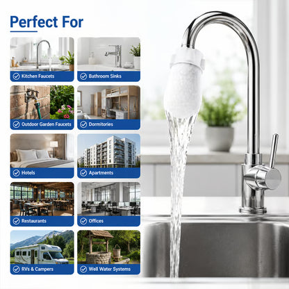 Universal Faucet Filter Bags — Hard Water Mineral, Rust & Sediment Traps with Splash-Proof Protection