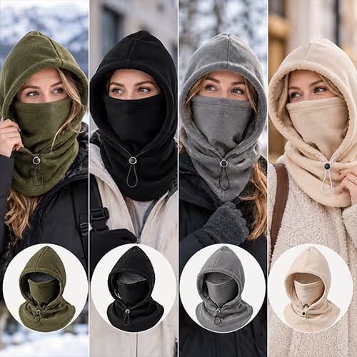 ❄Fleece Double Layer Integrated Mask Hat🧢