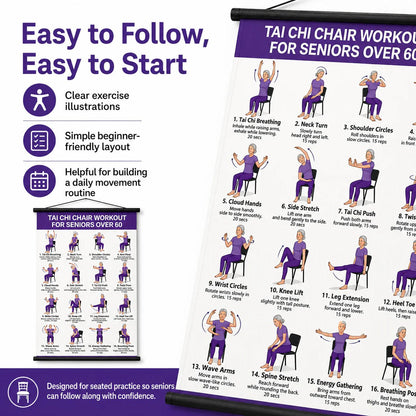 Tai Chi Workout Poster for Seniors