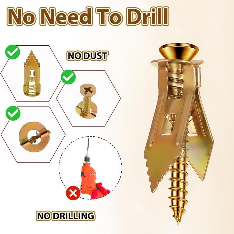 🔩200PCS Self-Drilling Drywall Anchors and Screws Kit 🔥Final 3 Hours: 50%OFF