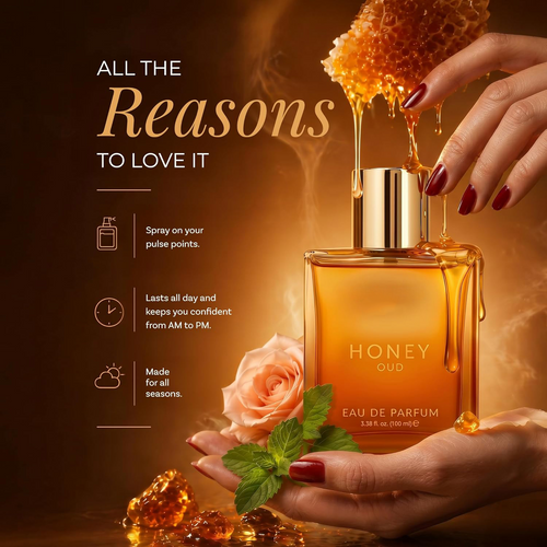 🔥 67% OFF | Honey Oud Eau de Parfum – Golden Sweetness Meets Smoky Seduction