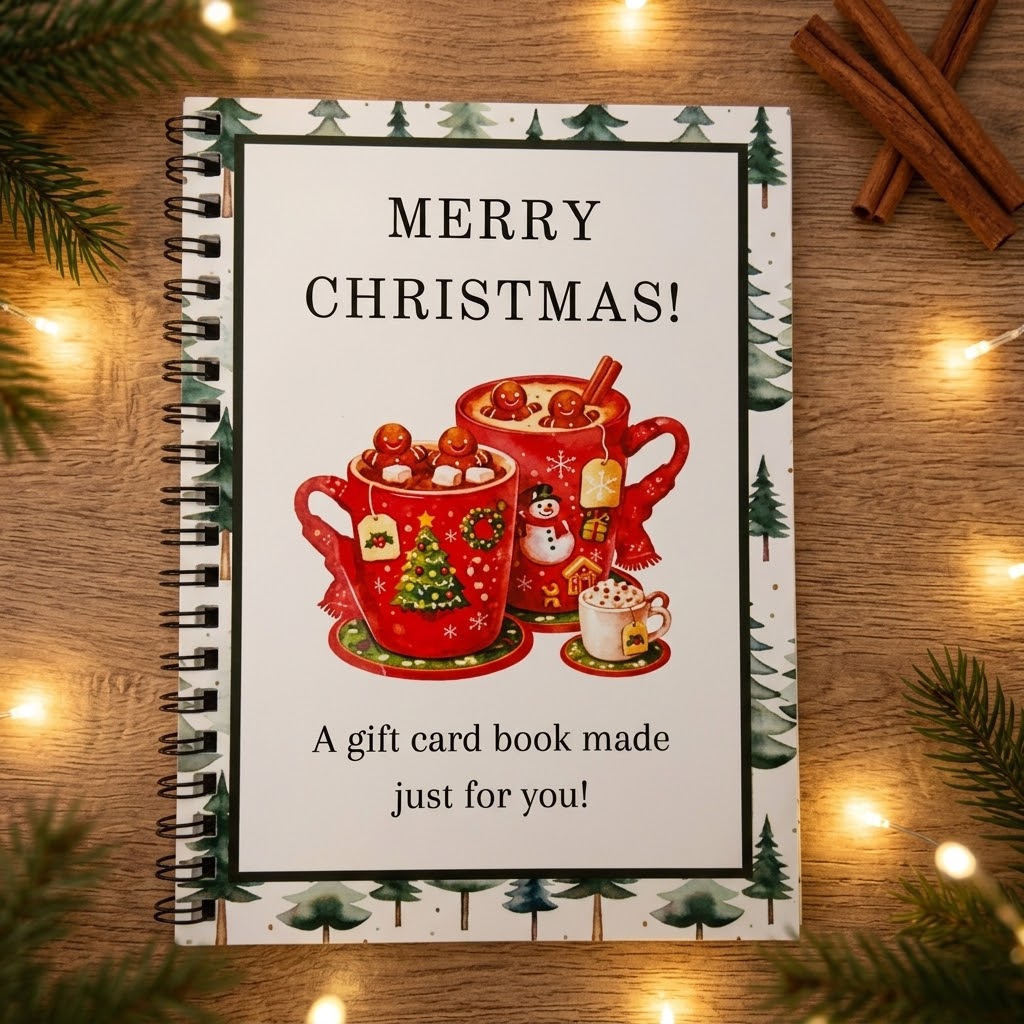 🎄📚Christmas Gift Card Book - 🎁Surprises On Every Page📚Hardcover & Durability Line