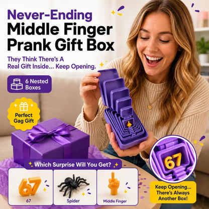 🎁6-Layer 3D Printed Nesting Surprise Box with Hidden Middle Finger