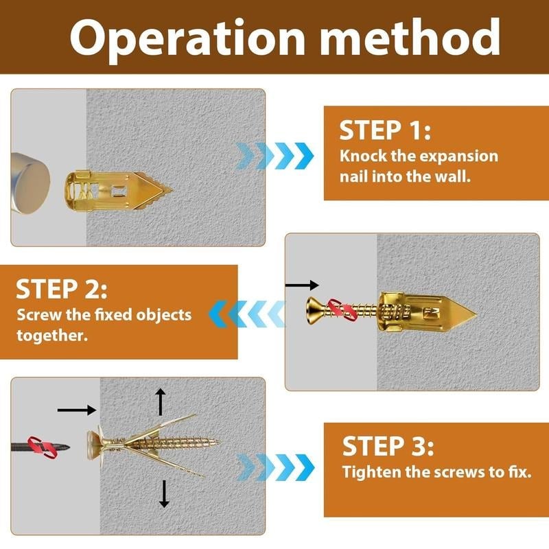 🔩200PCS Self-Drilling Drywall Anchors and Screws Kit 🔥Final 3 Hours: 50%OFF