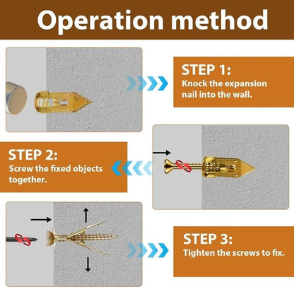 🔩200PCS Self-Drilling Drywall Anchors and Screws Kit 🔥Final 3 Hours: 50%OFF