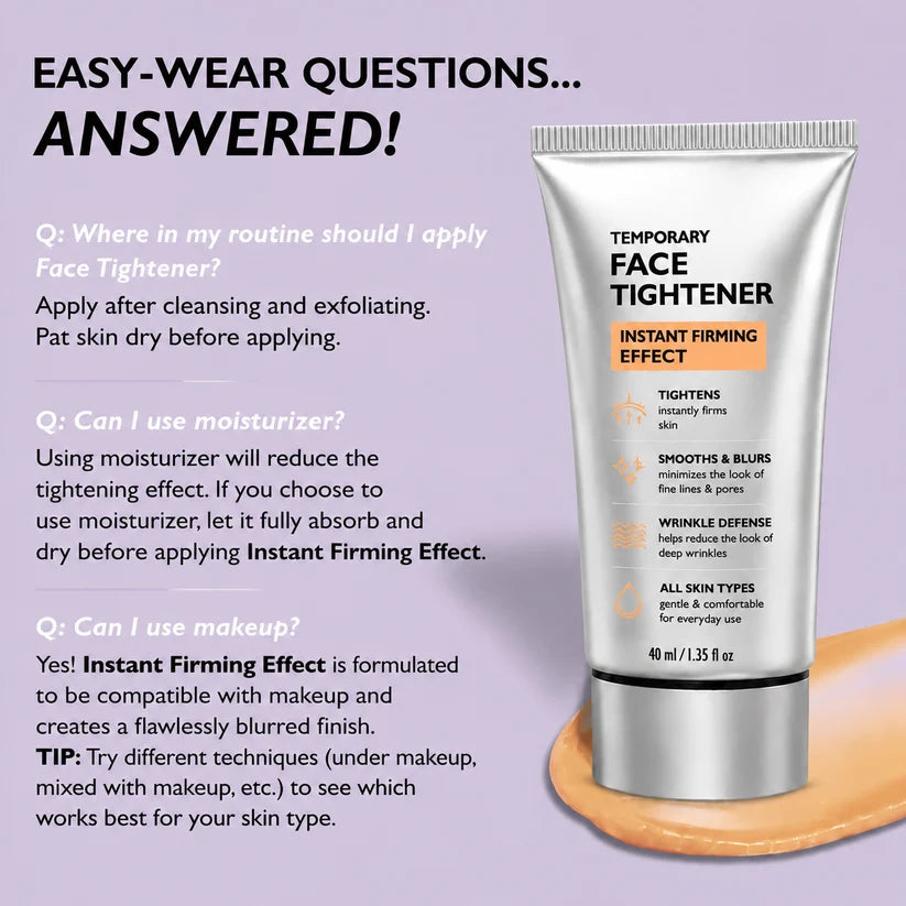 Instant Temporary Face Tightener-Wear Formula