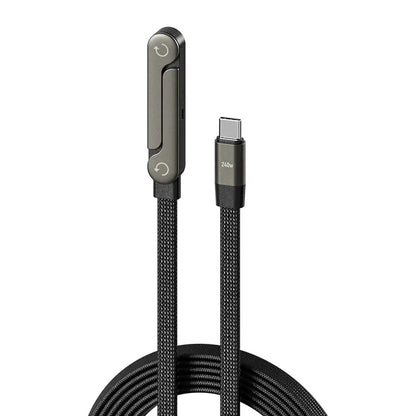 Invisible Holder Charger Cable with Stand ⚡ 240W Super Fast 2-in-1 Charging Cord 📱