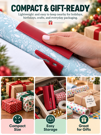 🔥 Christmas 50% OFF🎁Easy-Glide Gift Wrap Paper Cutter Set for Fast, Clean & Straight Cuts✂️