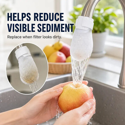 Universal Faucet Filter Bags — Hard Water Mineral, Rust & Sediment Traps with Splash-Proof Protection
