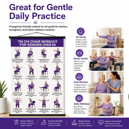 Tai Chi Workout Poster for Seniors