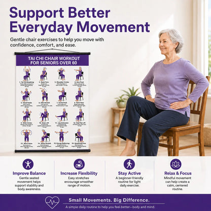 Tai Chi Workout Poster for Seniors