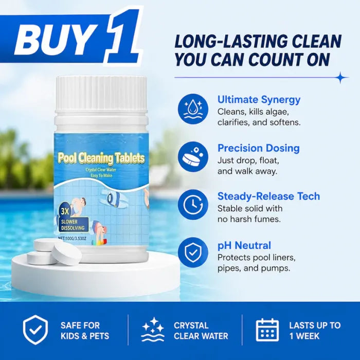 The Next-Gen Pool Purifier is here ✨ 3X Stronger Algae Control, Gentle & Safe for Kids! 👨‍👩‍👧‍👦