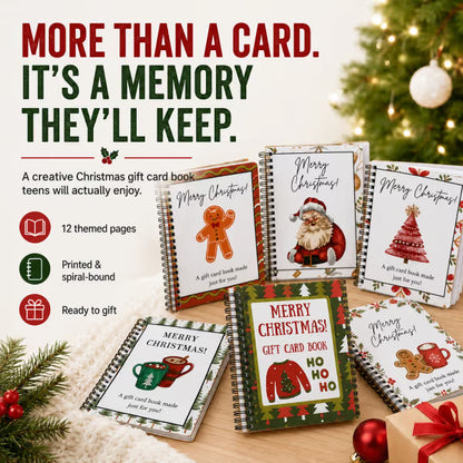 🎄📚Christmas Gift Card Book - 🎁Surprises On Every Page📚Hardcover & Durability Line