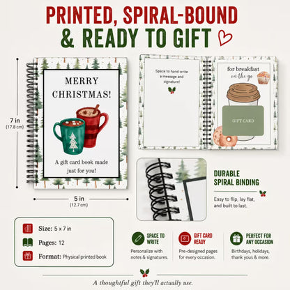 🎄📚Christmas Gift Card Book - 🎁Surprises On Every Page📚Hardcover & Durability Line