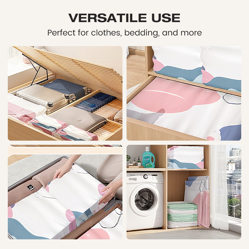 🥳💞50K+ SOLD!🧳💨 No‑Pump Vacuum Storage Bags – Press & seal, no pump needed. Saves 80% space, keeps clothes dry & dust‑free. Perfect for bulky bedding & off‑season gear. 🛏️🗄️