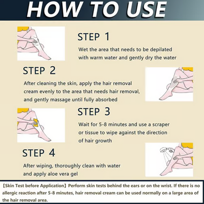 Painless Full Body Hair Removal Cream for Men & Women